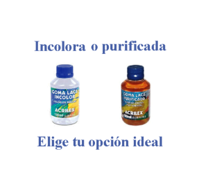 Goma Laca Acrilex Purificada 100ml o Incolora 100ml