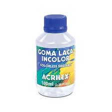 goma laca transparente