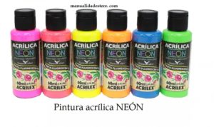 Pintura acrílica fluorescente