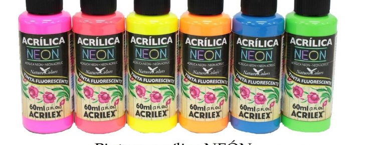 Pintura acrílica fluorescente