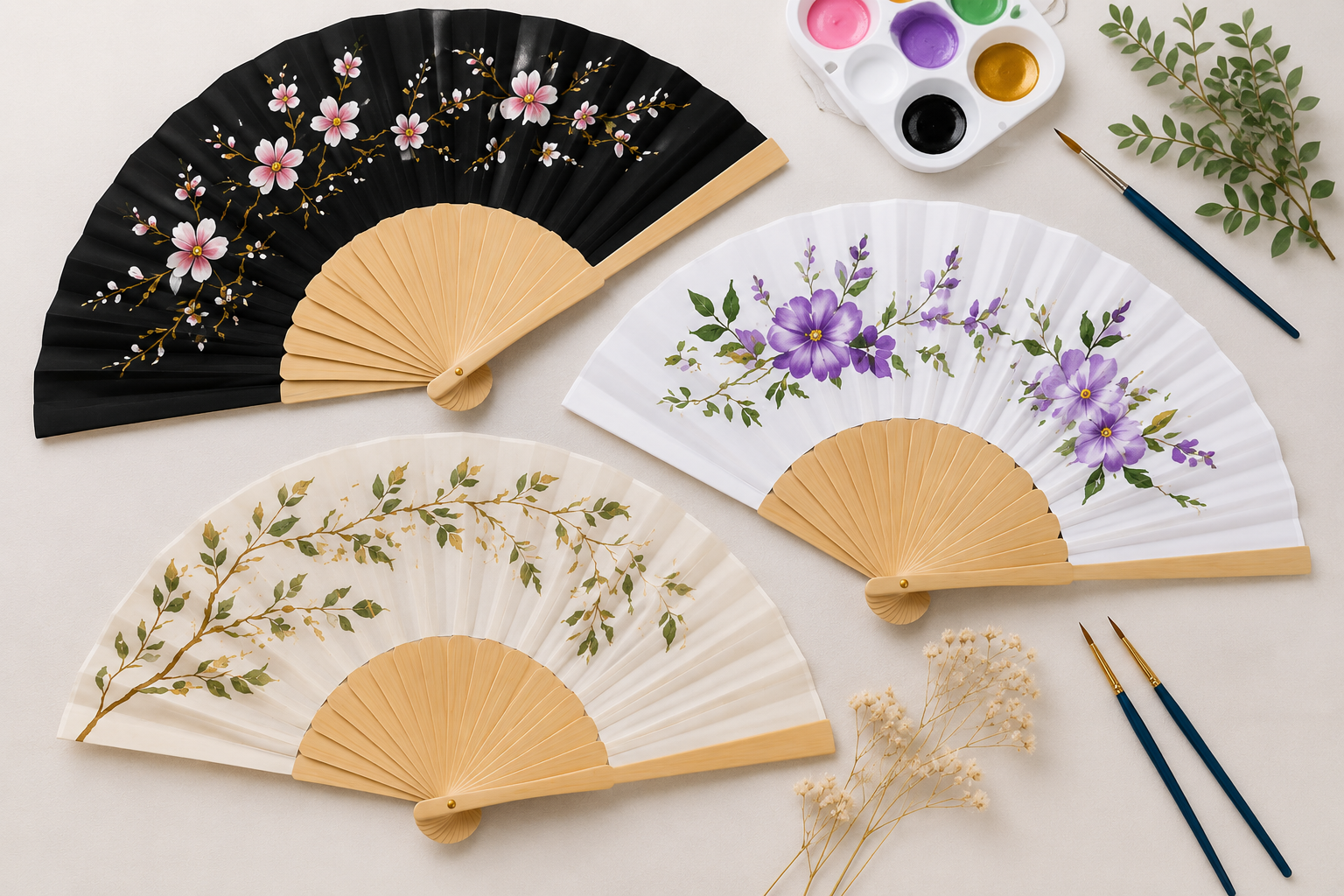 Abanico para pintar o decorar.