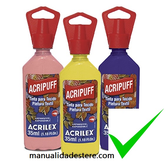 Acripuff Acrilex | textil que crece y expande con calor