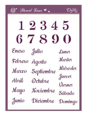 Stencil plantilla calendario