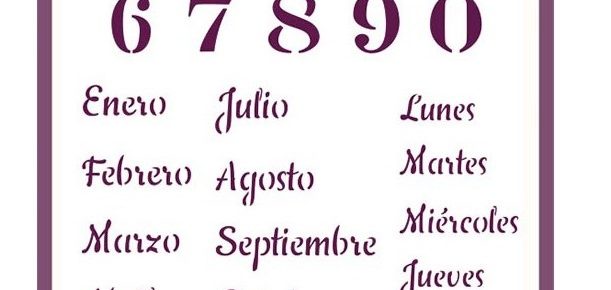 Stencil plantilla calendario