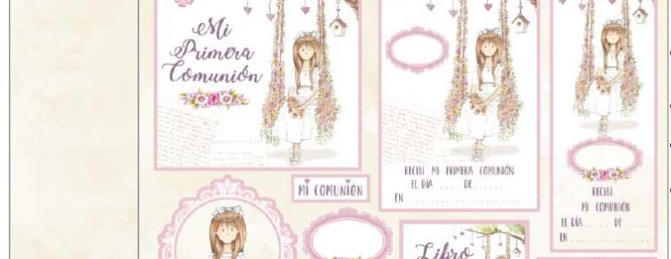 Papel scrap comunión Niña scp370