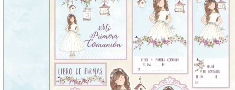 Papel scrap comunión Niña scp371