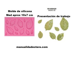 Molde de silicona de hojas