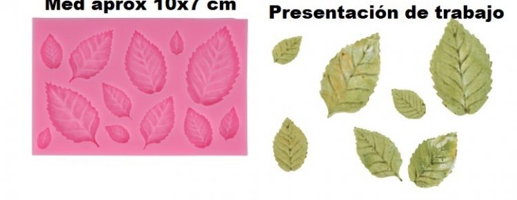 Molde de silicona de hojas
