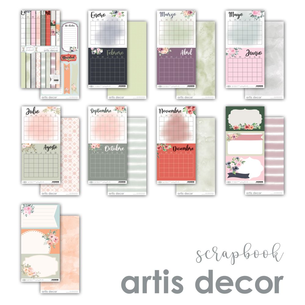 calendario agenda scrap