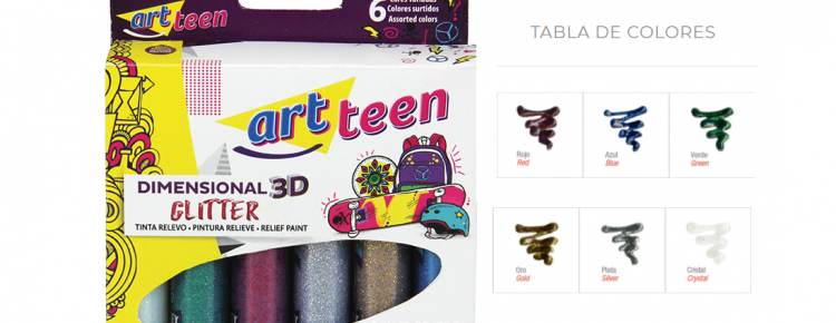 Kit de pintura Dimensional Glitter 3D