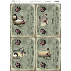 Papel de Arroz teteras Vintage