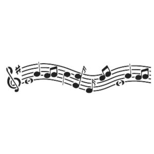 Stencil plantilla notas musicales