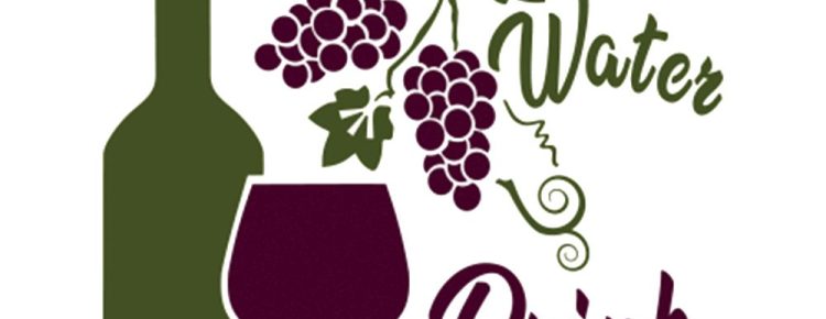 Stencil plantilla vino